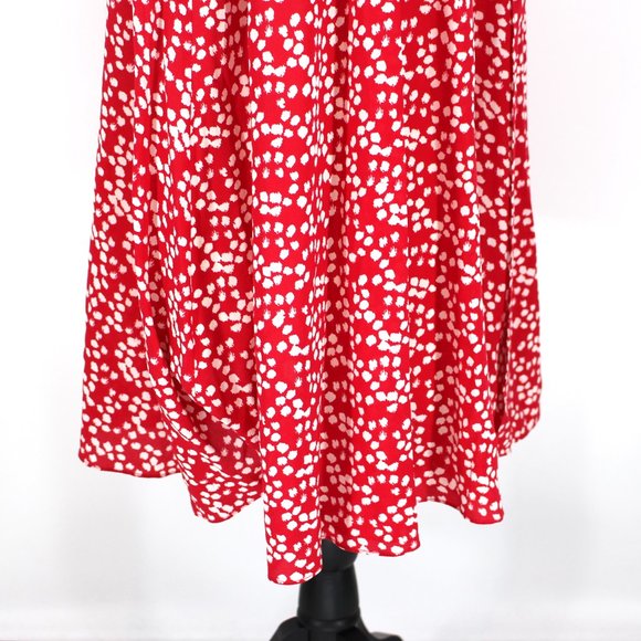 SALONI Agnes Multicolor Silk Crepe Dress 4 Tiered Ruffle Sleeveless Midi Small - Picture 4 of 9